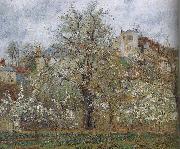 Camille Pissarro spring flowering gardens and trees oil painting on canvas